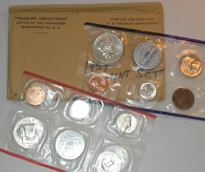 1959 MINT SET P D with Type B Quarter Free Shipping - Image 1 of 3