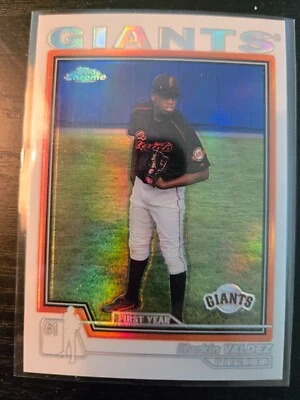2004 Topps Chrome Refractor Merkin Valdez #250 Rookie RC San Francisco Giants - Image 1 of 2