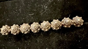 Antique Dutch Sterling Silver Filigree "Zeeuwse Knoop" Button Bar Pin Brooch - Picture 1 of 6