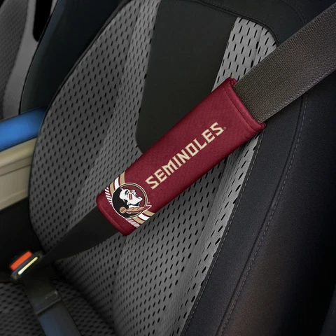 Florida State Seminoles Set of 2 Rally Design Premium Seat Belt Shoulder Pad Cov Cover
