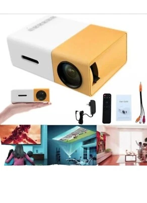 1080P Home Theater Cinema USB HDMI AV SD Mini HD LED Projector YG300 Portable - Image 1 of 4