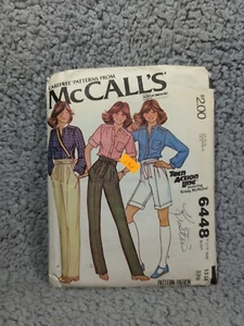 Vintage 1979 McCall's 6448 Pattern Junior/Teen Size 7-8 pant outfit -CUT - Picture 1 of 5