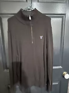 EUC - Men's American Eagle 1/4 Zip Brown Pullover Sweater - Size XXL/TTG - Picture 1 of 6