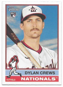 2025 Topps Heritage Flipped Bat Variation Dylan Crews (#247) Nationals RC SSP - Imagen 1 de 2