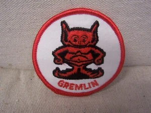 Vintage Aufnäher Patch NOS AMC Gemlin Logo Maskottchen rot weiß ca. 2,75" - Bild 1 von 3