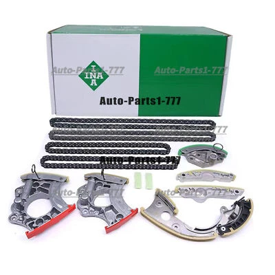 Kit de riel de guías tensor de cadena de distribución INA para Audi A6 C6 CAL CAJ 2,8 L 3,2 L Foto 1 de 3