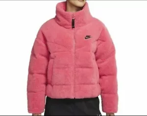 Nike Sherpa Puffer Jacket Pink DM9260-622 Therma Fit Down Fill Women's Sz 2X New - Picture 1 of 14