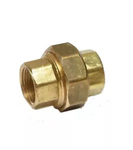 3/4 Npt Female 3 Piece Union Coupling Brass Pipe Fitting Air Water Oil Gas 104-E - Picture 1 of 7
