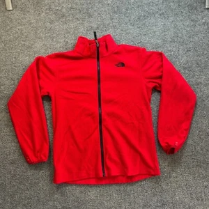 THE NORTH FACE  Full Zip Jacket Warm Windstopper Fleece Boys Extra Large Red - Picture 1 of 13