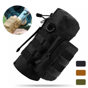 Tactical Kettle Bag Molle Water Bottle Carrier Holder Pouch Outdoor Adjustable - Picture 1 of 23