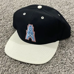 Houston Oilers Twins Enterprise Vintage Black 90's Snapback Cap Hat - Picture 1 of 7