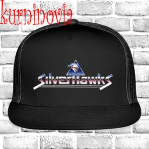 Silverhawks Classic Cartoon Black Trucker Hat Cap Adult Size - Picture 1 of 5