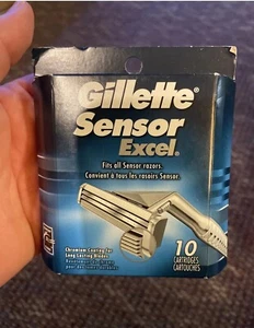 Gillette Sensor Excel Razor Blades - 10 Cartridges - Picture 1 of 2