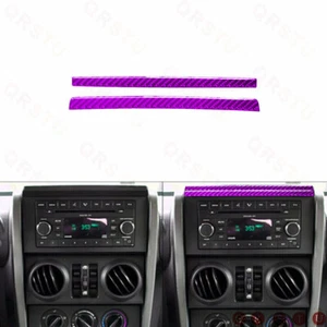 Above Center Console Strip Trim For Jeep Wrangler 2007-2010 Purple Carbon Fiber - Foto 1 di 6