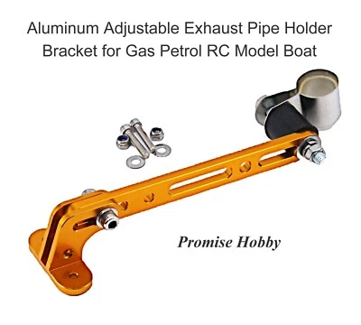 Aluminum Adjustable Exhaust Pipe Holder Bracket for RC Gas Petrol Boat - Image 1 of 4