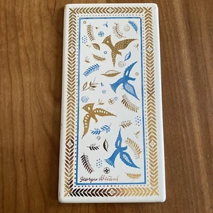Mid-Century Georges PEACE DOVE Enamel Metal Tile Trivet / Coasters - Picture 1 of 3