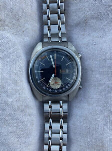 Seiko 6139-6012 BRUCE LEE Chronograph Automatic Vintage Men's Watch Black Dial