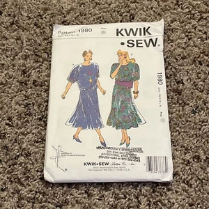 Vintage Kwik Sew #1980 Misses Two-Piece Dress Pattern - Sizes XS-XL 1979 - Picture 1 of 5
