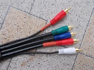 3ft 22AWG 5-RCA Component Video/Audio Coaxial Cable RG-59/U Black Tangle Free - Picture 1 of 7