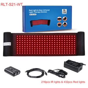 2 IN 1 Near Infrared LED Red Light Therapy Wrap Pad For Pain Relief Waist Belt - Picture 1 of 65