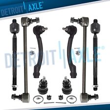 8pc Front Lower Ball Joints Tie Rods +Sway Bar Links for Kia Forte5 Forte Koup