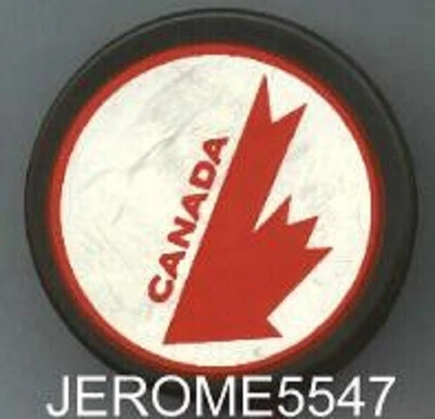 CANADA 1976 TEAM CANADA HALF LEAF OFFICIAL PUCK - #CL Cover