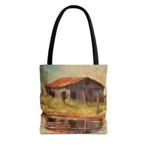Borsa tote in poliestere filato (AOP) Barn Art Cottagecore - Foto 1 di 61