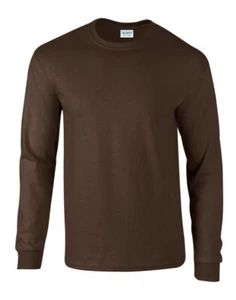 Gildan Ultra Cotton Long Sleeve T-Shirt 100% Cotton - S - 5XL - 21 Colours - New - Picture 1 of 64