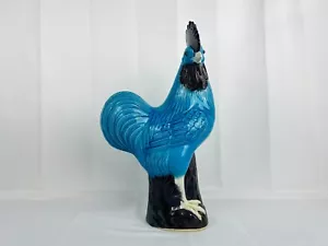 Großer antiker chinesischer Export türkis glasierter Hahn - Bild 1 von 8