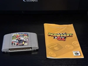Mario Kart 64 (Nintendo 64, 1997) W/ Manual Authentic Tested - Picture 1 of 2