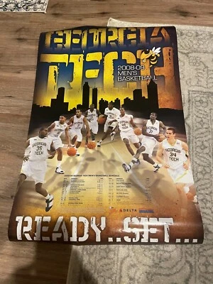 GA Tech Basketball Poster - Men's Basketball Poster- 33 1/2" x 22"  - Image 1 of 3