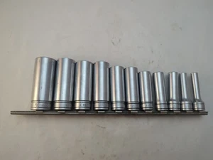 SNAP-ON SFS Series  3/8" Dr. 6-Pt SAE DEEP SOCKETS (1/4 - 7/8)  11pcs. - Picture 1 of 7