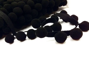 POM POM BOBBLE TRIM POMPONS - XL SIZE 2cm (0.8")BEST QUALITY @@10m PomPom REEL@@ - Picture 1 of 41