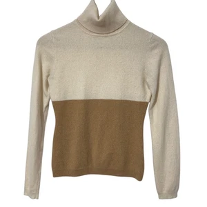 Garnet Hill Women Cashmere Turtleneck Sweater Size XS Christmas Gift Office Work - Picture 1 of 6