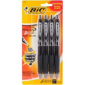 BIC Velocity Bold Pens 4/Pkg-Black VLGBP41B - Bild 1 von 1