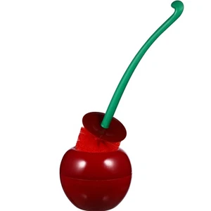 Toilet Brush Set Fruit Shape Scrubber Bathroom Cleaning Cherry Holder - Picture 1 of 12