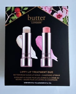 butter LONDON Lippy Lip Treatment Duo Sugar Lip Scrub & Lip Balm New Sealed Box - Picture 1 of 4