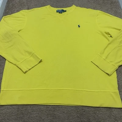 Polo Ralph Lauren de Colección Para Hombre Manga Larga Cuello Redondo Pullover Amarillo Foto 1 de 4