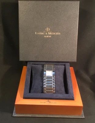 Baume & Mercier WhiteDial Diamonds Stainless Watch in Original Box MV045219 Gift - Image 1 of 4