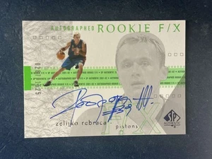 2002-03 SP Autentico Zelijko Rebraca Autografo Detroit Pistons /1525 - Foto 1 di 2