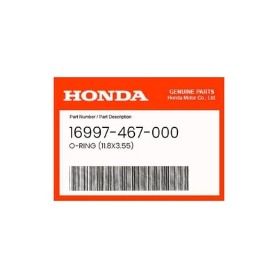 Junta tórica genuina Honda (11,8X3,55) - 16997-467-000 Foto 1 de 4