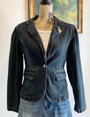 Женская джинсовая куртка Xhilaration размер XL синяя джинсовая куртка осень многослойная - Изображение 1 из 4