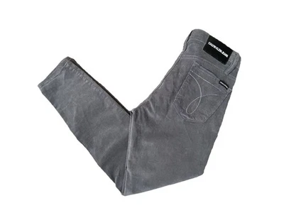 Pantalones ajustados de pana Calvin Klein Ultimate para mujer talla 6 grises - Usados en excelente estado Foto 1 de 4