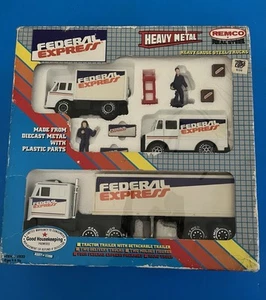 VINTAGE FEDERAL EXPRESS REMCO TRUCK SET 1988 opened IN original BOX - Picture 1 of 12