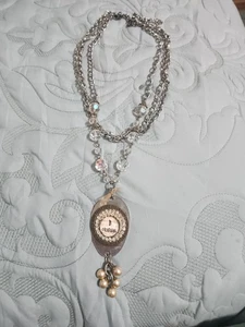 Brighton "Original B" silberfarben Charm Anhänger 3 Ketten Halskette Perle 24 Zoll - Bild 1 von 5