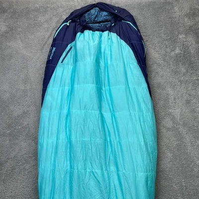 Saco de dormir Marmot para mujer 15 caballetes largos azules 16 grados camping al aire libre Foto 1 de 4
