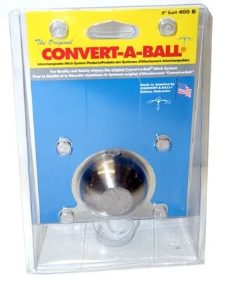 Bola de 2" - Convert-A-Ball, niquelada, parte #400 - ¡Hecha en EE. UU.! Foto 1 de 3