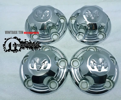 Set of 4 OEM Dodge Ram Truck Wheel Chrome Center Caps 52038267 Mopar Nice Foto 1 de 4