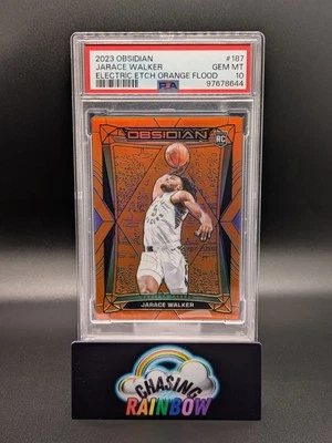 2023 Obsidian Jarace Walker Rookie RC ELECTRIC ETCH ORANGE FLOOD /99 PSA 10 - Image 1 of 4
