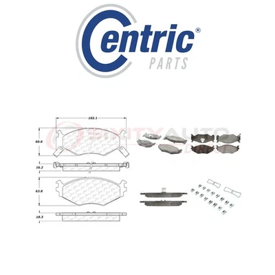 Centric Posi Quiet Ceramic Brake Pads w Shims for 1991-1995 Plymouth Voyager ni - Image 1 of 4